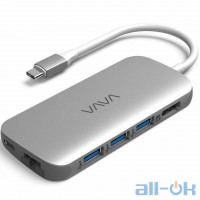 Мультипортовий адаптер VAVA USB-C Hub 9-in-1 Adapter with PD Power Delivery 4K USB C to HDMI, USB 3.0 (VA-UC006)