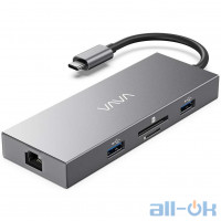 Мультипортовий адаптер VAVA USB-C Hub, 8-in-1 Adapter with Gigabit Ethernet Port, 100W PD Charging Port (VA-UC008)