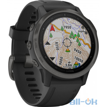 Спортивний годинник Garmin Fenix 6S Sapphire 010-02159-7F Carbon Gray with Black Band