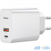 Мережевий зарядний пристрій Baseus Wall Charger USB-C and USB PPS Quick Charge 30W with USB-C Cable White (TZCAFS-A02) — інтернет магазин All-Ok. фото 3