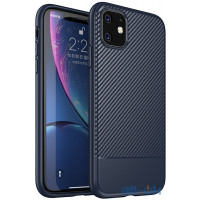 Чохол-накладка Ipaky Moosy Series/TPU With Carbon Fiber Case Apple iPhone 11 Blue