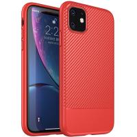 Чохол-накладка Ipaky Moosy Series/TPU With Carbon Fiber Case Apple iPhone 11 Red