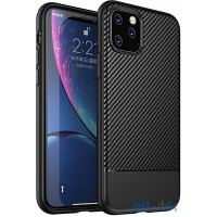 Чохол-накладка Ipaky Moosy Series/TPU With Carbon Fiber Case Apple iPhone 11 Pro Black