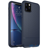 Чохол-накладка Ipaky Moosy Series/TPU With Carbon Fiber Case Apple iPhone 11 Pro Blue