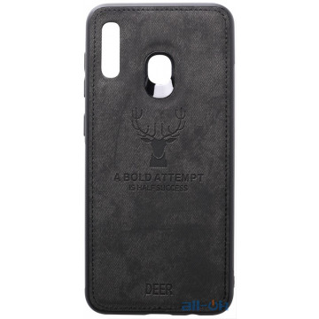 Чохол-накладка TOTO Deer Shell With Leather Effect Case Samsung Galaxy A20/A30 Black
