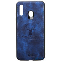 Чохол-накладка TOTO Deer Shell With Leather Effect Case Samsung Galaxy A20/A30 Dark Blue