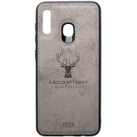 Чохол-накладка TOTO Deer Shell With Leather Effect Case Samsung Galaxy A20/A30 Grey