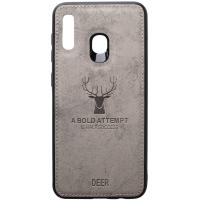 Чохол-накладка TOTO Deer Shell With Leather Effect Case Samsung Galaxy A20/A30 Grey