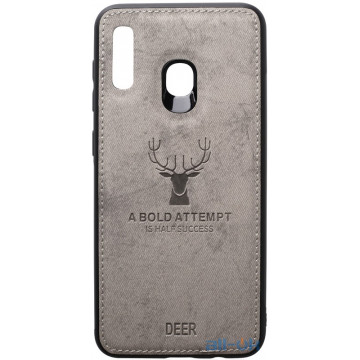 Чохол-накладка TOTO Deer Shell With Leather Effect Case Samsung Galaxy A20/A30 Grey