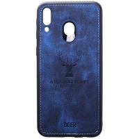 Чохол-накладка TOTO Deer Shell With Leather Effect Case Samsung Galaxy M20 Dark Blue