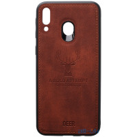 Чохол-накладка TOTO Deer Shell With Leather Effect Case Samsung Galaxy M20 Brown