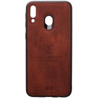 Чохол-накладка TOTO Deer Shell With Leather Effect Case Samsung Galaxy M20 Brown