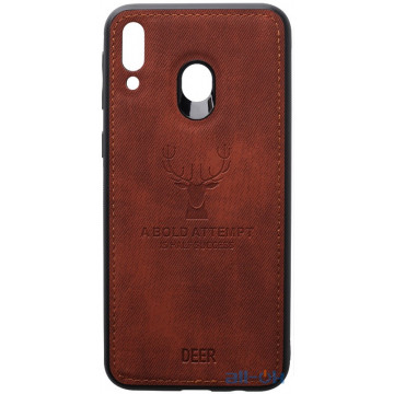 Чохол-накладка TOTO Deer Shell With Leather Effect Case Samsung Galaxy M20 Brown