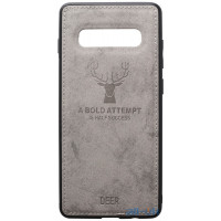 Чохол-накладка TOTO Deer Shell With Leather Effect Case Samsung Galaxy S10 Grey