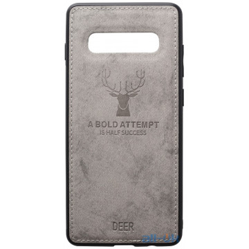 Чохол-накладка TOTO Deer Shell With Leather Effect Case Samsung Galaxy S10 Grey