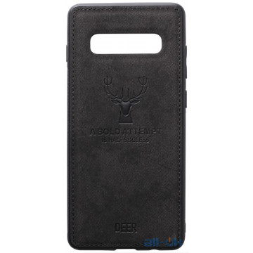 Чохол-накладка TOTO Deer Shell With Leather Effect Case Samsung Galaxy S10 Plus Black