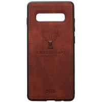 Чохол-накладка TOTO Deer Shell With Leather Effect Case Samsung Galaxy S10 Plus Brown