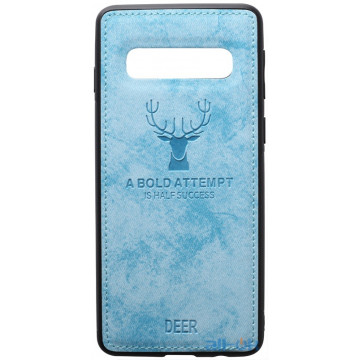 Чохол-накладка TOTO Deer Shell With Leather Effect Case Samsung Galaxy S10 Plus Blue