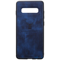 Чохол-накладка TOTO Deer Shell With Leather Effect Case Samsung Galaxy S10 Plus Dark Blue