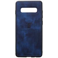 Чохол-накладка TOTO Deer Shell With Leather Effect Case Samsung Galaxy S10 Plus Dark Blue