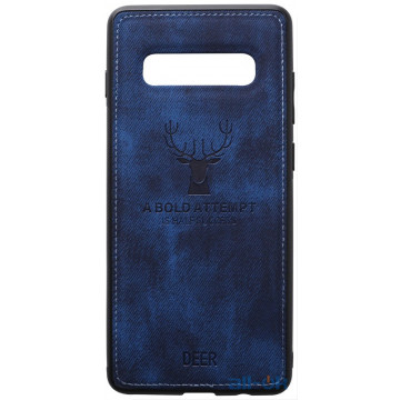 Чохол-накладка TOTO Deer Shell With Leather Effect Case Samsung Galaxy S10 Plus Dark Blue