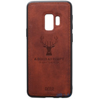 Чохол-накладка TOTO Deer Shell With Leather Effect Case Samsung Galaxy S9 Brown