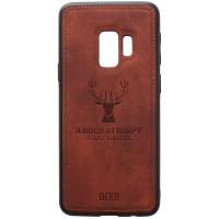 Чохол-накладка TOTO Deer Shell With Leather Effect Case Samsung Galaxy S9 Brown