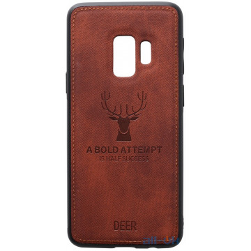 Чохол-накладка TOTO Deer Shell With Leather Effect Case Samsung Galaxy S9 Brown