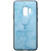 Чохол-накладка TOTO Deer Shell With Leather Effect Case Samsung Galaxy S9 Blue