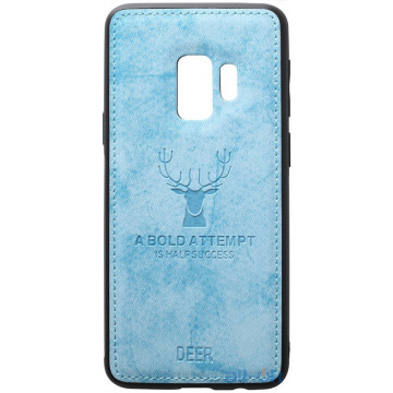 Чохол-накладка TOTO Deer Shell With Leather Effect Case Samsung Galaxy S9 Blue