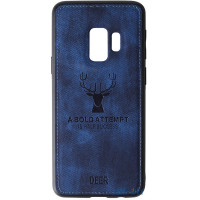 Чохол-накладка TOTO Deer Shell With Leather Effect Case Samsung Galaxy S9 Dark Blue