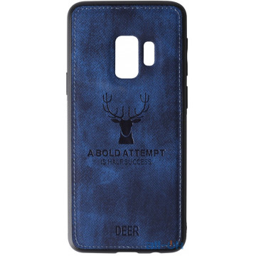 Чохол-накладка TOTO Deer Shell With Leather Effect Case Samsung Galaxy S9 Dark Blue