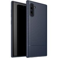 Чохол-накладка Ipaky Moosy Series/TPU With Carbon Fiber Case Samsung Galaxy Note 10 Blue