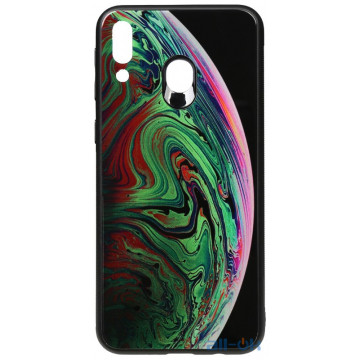 Чохол-накладка TOTO Print Glass Space Case Samsung Galaxy M20 Green