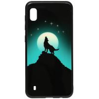Чохол-накладка TOTO Night Light Print Glass Case Samsung Galaxy A10 Howling Wolf
