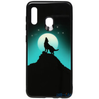 Чохол-накладка TOTO Night Light Print Glass Case Samsung Galaxy A20/A30 Howling Wolf