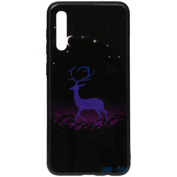 Чохол-накладка TOTO Night Light Print Glass Case Samsung Galaxy A30s/A50/A50s Deer