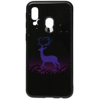 Чохол-накладка TOTO Night Light Print Glass Case Samsung Galaxy A40 Deer