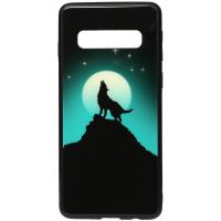 Чохол-накладка TOTO Night Light Print Glass Case Samsung Galaxy S10 Howling Wolf