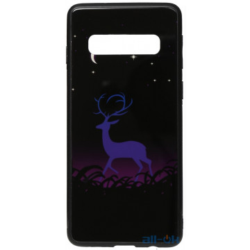 Чохол-накладка TOTO Night Light Print Glass Case Samsung Galaxy S10 Plus Deer