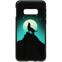 Чохол-накладка TOTO Night Light Print Glass Case Samsung Galaxy S10e Howling Wolf