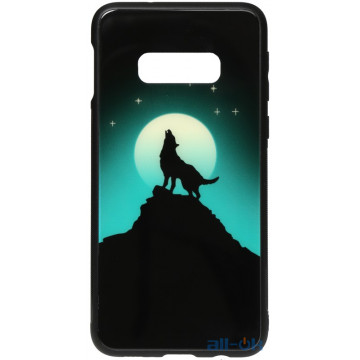 Чохол-накладка TOTO Night Light Print Glass Case Samsung Galaxy S10e Howling Wolf