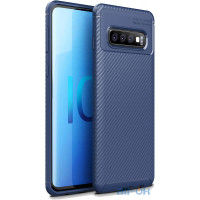 Чохол-накладка TOTO TPU Carbon Fiber 1,5mm Case Samsung Galaxy S10 Dark Blue