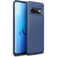 Чохол-накладка TOTO TPU Carbon Fiber 1,5mm Case Samsung Galaxy S10 Plus Dark Blue