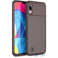 Чохол-накладка TOTO TPU Carbon Fiber 1,5mm Case Samsung Galaxy M10 Coffee