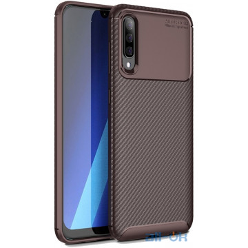Чохол-накладка TOTO TPU Carbon Fiber 1,5mm Case Samsung Galaxy A70 Coffee