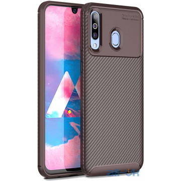 Чохол-накладка TOTO TPU Carbon Fiber 1,5mm Case Samsung Galaxy A40s/M30 Coffee