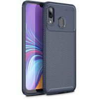 Чохол-накладка TOTO TPU Carbon Fiber 1,5mm Case Samsung Galaxy A20/A30 Dark Blue