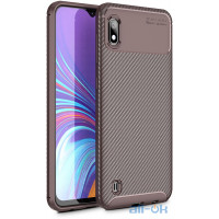 Чохол-накладка TOTO TPU Carbon Fiber 1,5mm Case Samsung Galaxy A10 Coffee