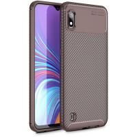 Чохол-накладка TOTO TPU Carbon Fiber 1,5mm Case Samsung Galaxy A10 Coffee